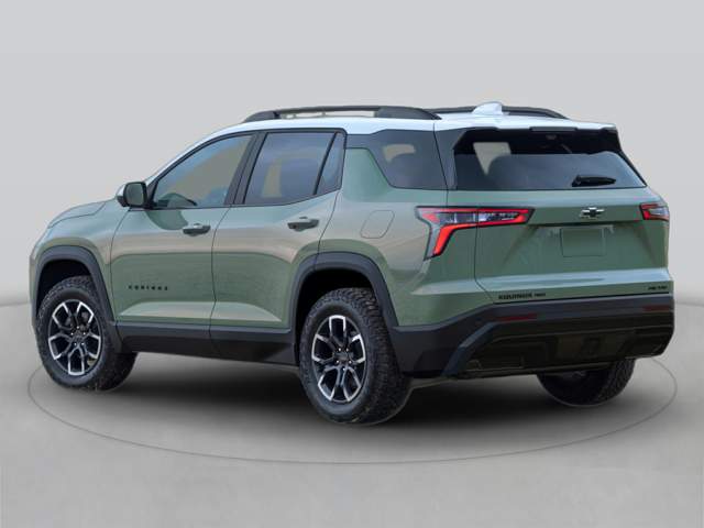 A green Chevrolet Equinox